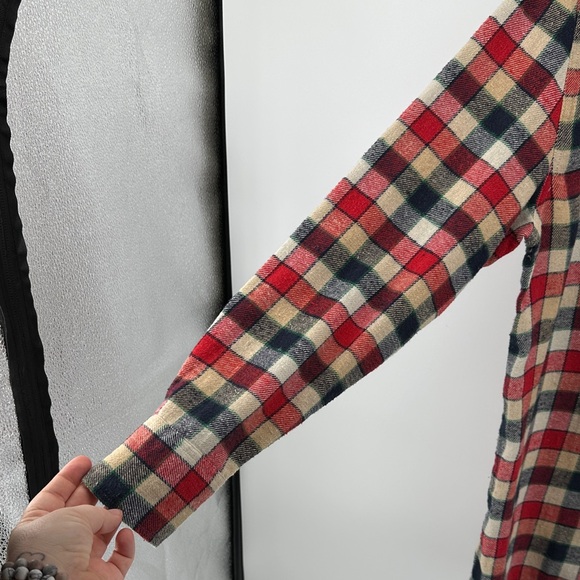 Bogari Grunge Gorpcore Outdoor Multicolor Plaid Casual Flannel Shirt SzL - Picture 2 of 13